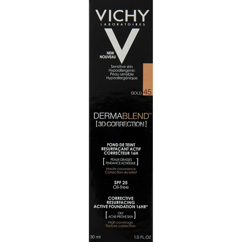 Nu Skin Base de Maquillaje Fluida Vichy Dermablend 3D Make - Up 45 - gold Spf 15 30 ml (30 ml) - NewSkinShop