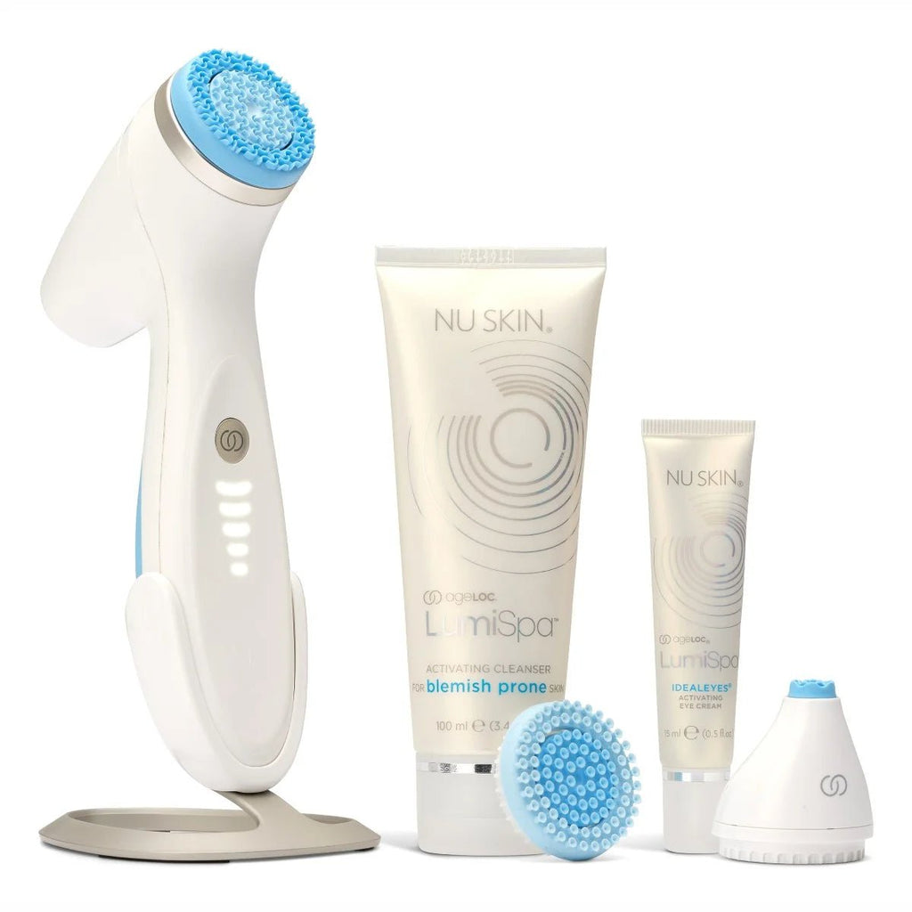 Nu Skin Kit ageLOC® LumiSpa iO para piel propensa a las imperfecciones con Ideal Eyes ZA - NewSkinShop